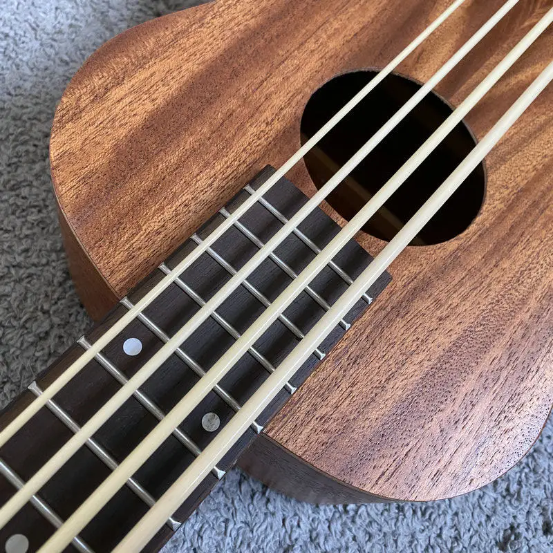 K489 Solid Body U-Bass Short Scale Bass Ukulele, Acoustic-Electric, Polyurethane Strings, Taiwan Craftsmanship, Clearance Stock - view 3