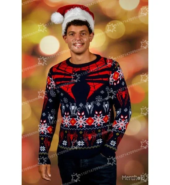 Spider Punk Oversized Pullover Ugly Christmas Sweater Men's New Year Gift Hot Selling Autumn Winter Fashion for Men and Women