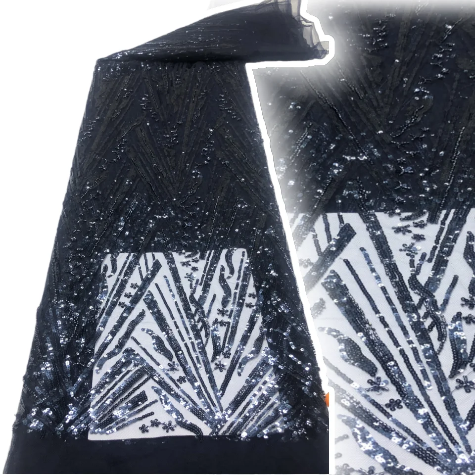 

Сетчатая кружевная ткань с вышивкой бисером и блестками, узор в виде листьев для танцевального платья, лоскутный материал, тюлевая ткань ручной работы CC1604