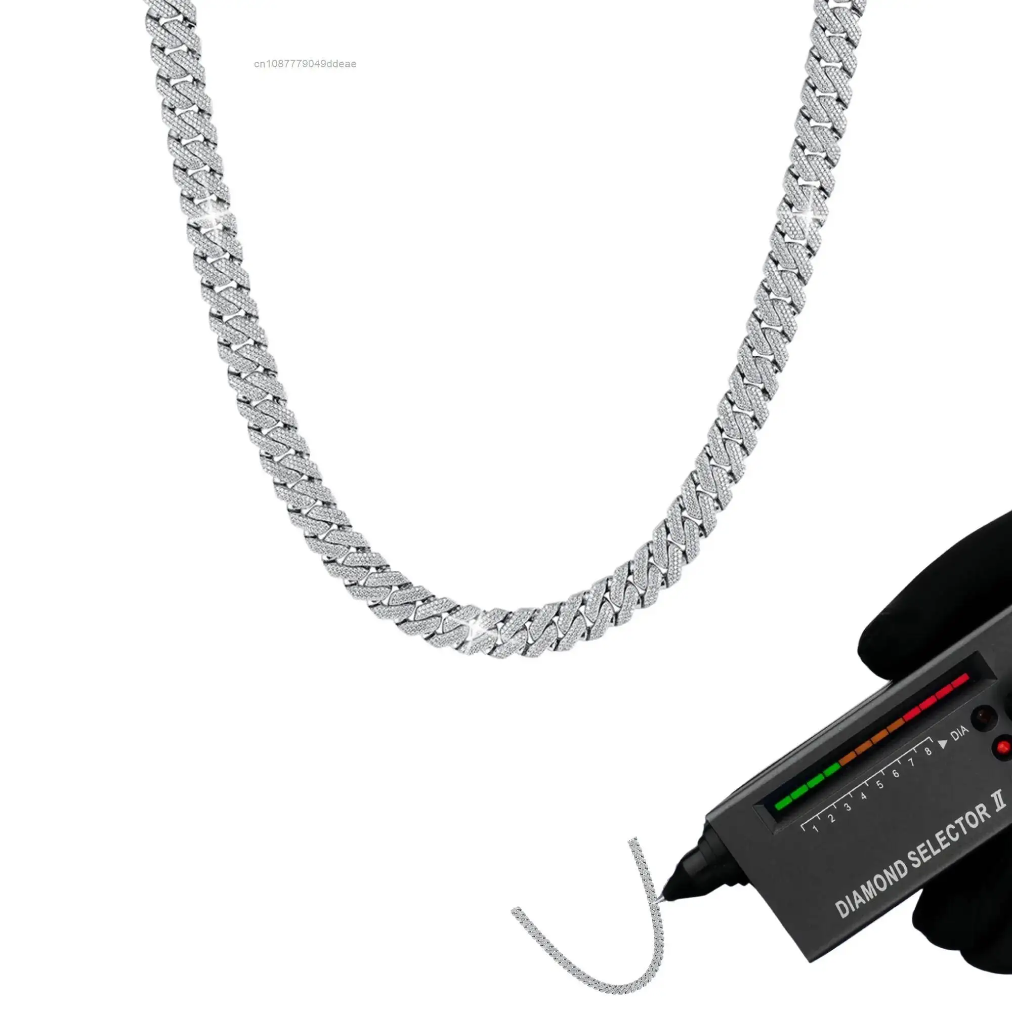 

Ожерелье с муассанитом, кулон, серебро 925, кубинская цепочка, кубинское ожерелье, кубинская цепочка на ключицы для мужчин и женщин, помолвка, хип-хоп, рок