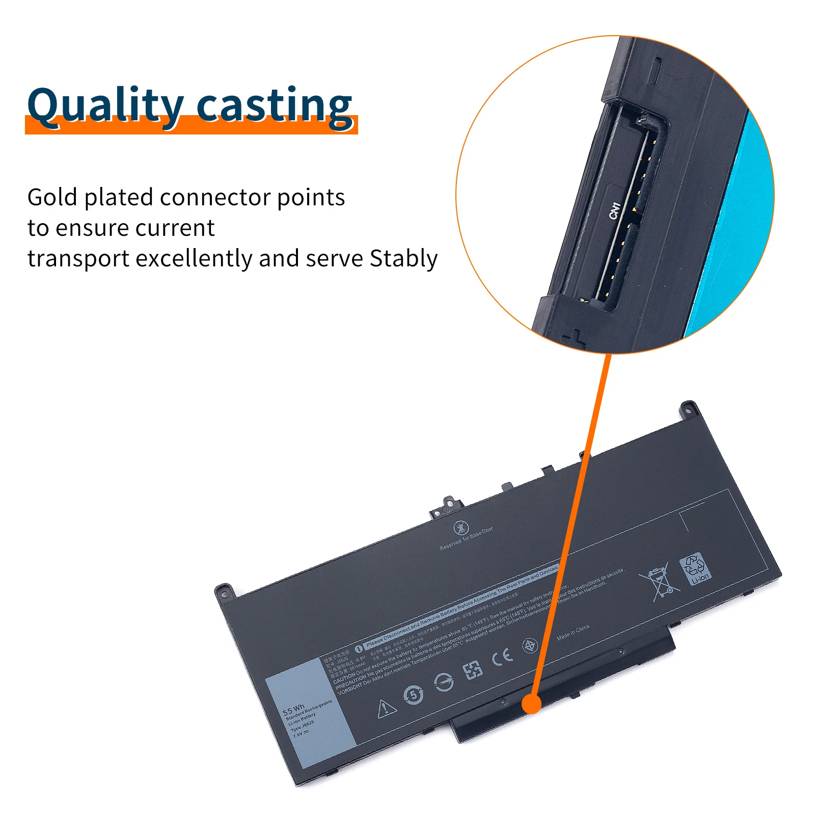 E7470 E7270 J60j5 Batterij Voor Dell Latitude 7470 7270 Laptop Batterij 1w2y2 0mc34y Mc34y R1v85 242wd Gg4fm Wywj2 451-bbsx Bbsx Bbsy