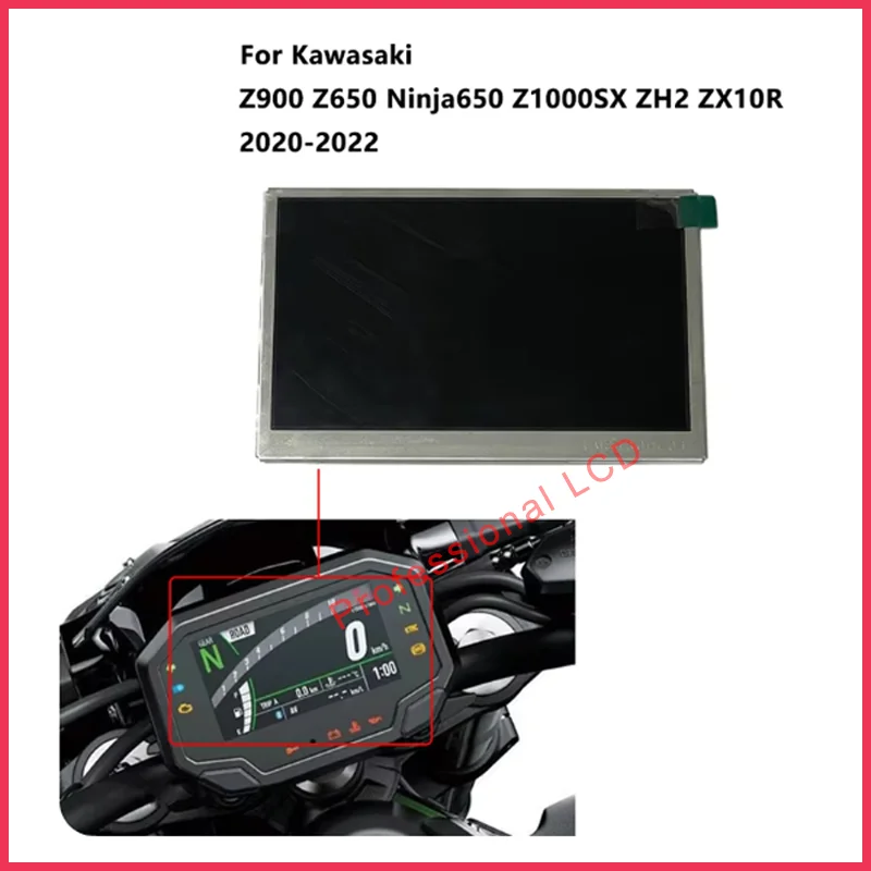 

For Kawasaki Z900 Z650 NinjaA650 ZX10R Z1000SX ZX4R 2020-2023 Speedometer Instrument Motorcycle Meter LCD Display Repair