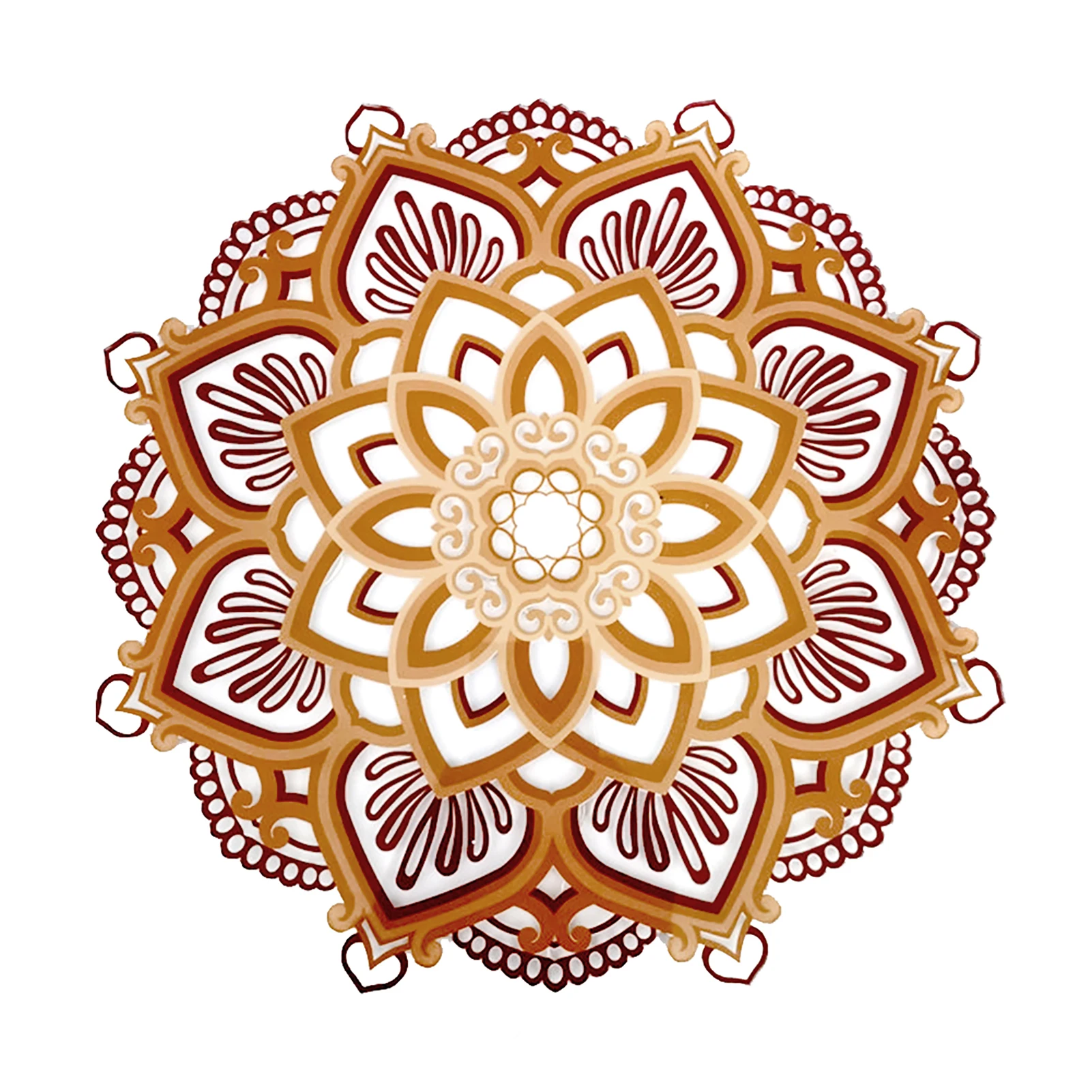 LED-lamp Batterij-aangedreven Ornament 3D Kleurveranderende Mandala Lotus Universele Home Decor USB Slaapkamer Yoga Kamer Nachtlampje Plat