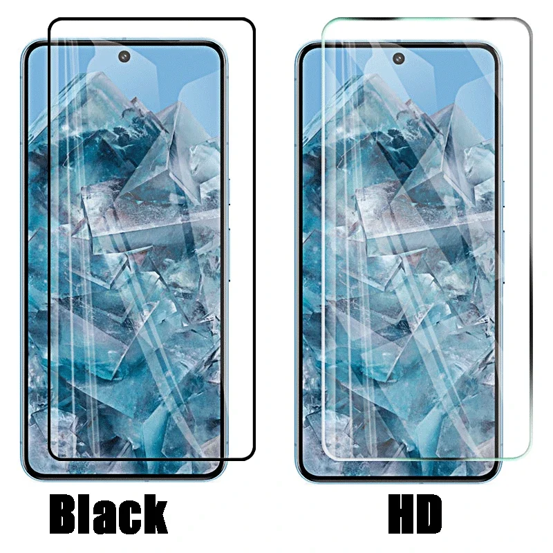 Kaca Tempered pelindung layar Google Pixel 8 Pro, kaca pelindung layar Google 8pro 7a 6a 8 7 6 A lensa kaca lensa kamera bening