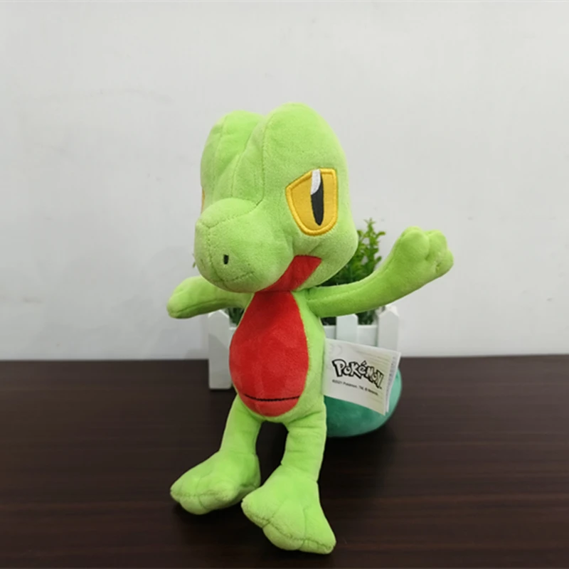 TAKARA TOMY-Pokémon Treecko brinquedos de pelúcia para crianças, bonecas de pelúcia para crianças, presentes de aniversário, novidades