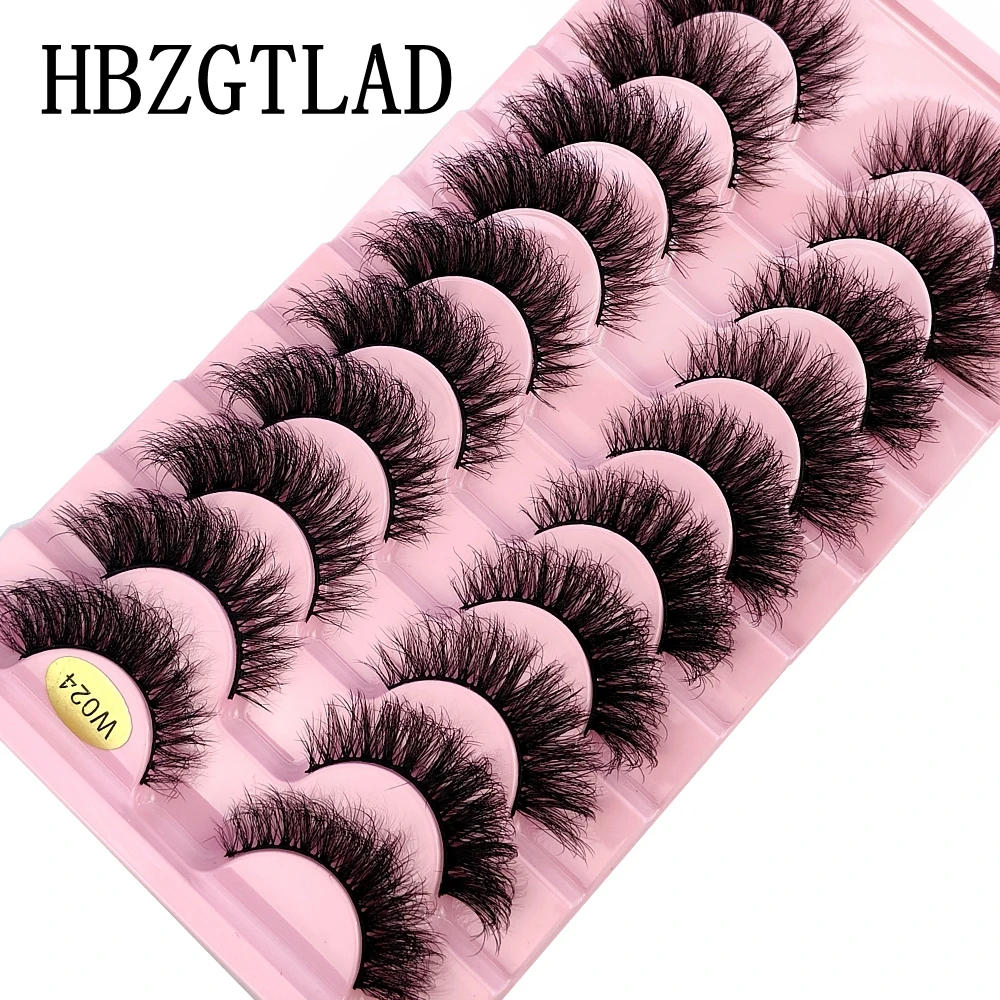 HBZGTLAD New 10 Pairs Natural False Eyelashes Fake Lashes Long Makeup 3d Mink Lashes Extension Eyelash Mink Eyelashes for Beauty