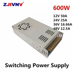 600W Switching Power Supply 12V 50A 24V 25A 36V 16.66A 48V 12.5A SMPS for Led Strip Modules Light CCTV 3D Printer