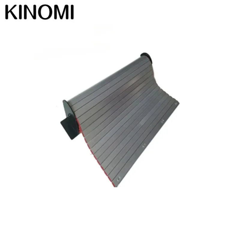 270x1580mm Aluminum Roll Up and Slat Cover Armoured Apron Rollers Lathe Alloy Protective Curtain For CNC Machines