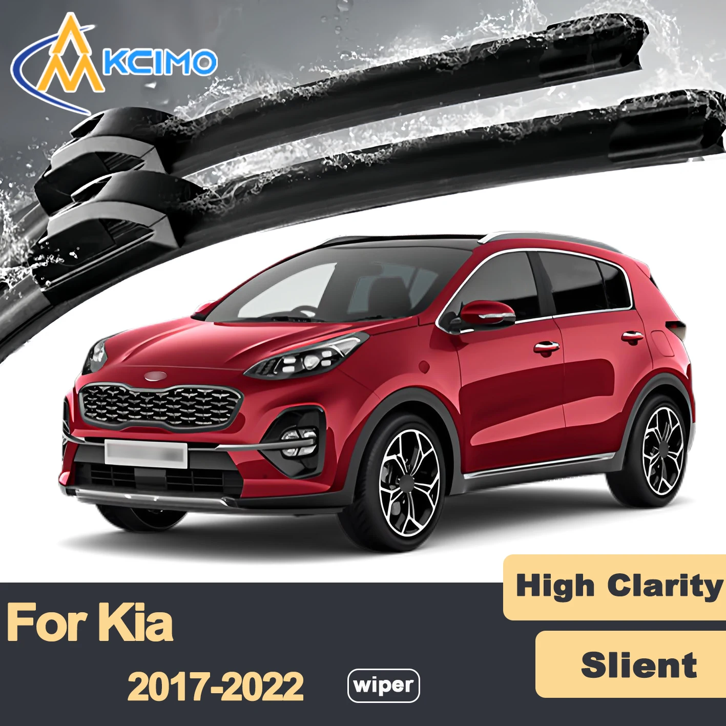 

Premium Rubber Durable Silent Windshield Wiper Blades 2pcs for Kia Sportage QL 2017-2022 KX5 Front Wiper Blades Set