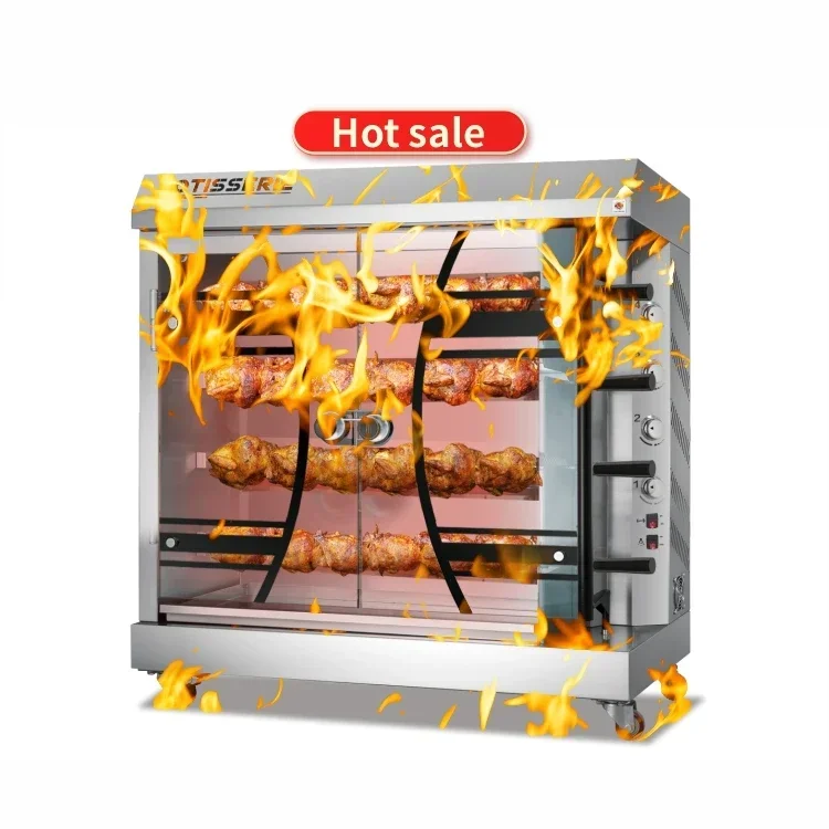 Gas Stainless Steel Chicken Rotisseries Restaurant Hotel Equipment Gas Rotisserie Chicken Rotisserie