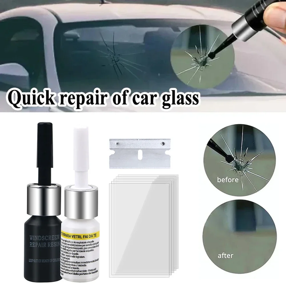 Windshield Crack Repair Car Glass Scratch Repair Convenient And Easy Cost-saving Solution Cracked Repair Tool Effective Repair