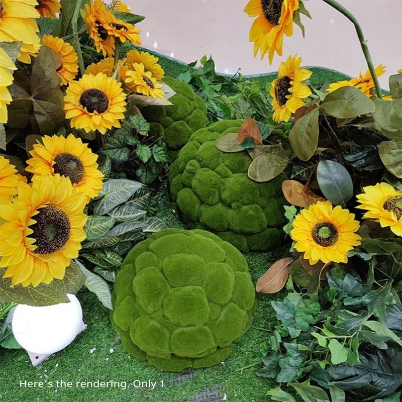 Artificial Plant Moss Ball Decoration Moss Rock Landscape Crafts Suitable For Home Hotel Garden Decoration-AT64