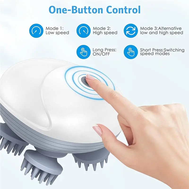 J1UL1N Electric Scalp Head Massager Shoulder Neck Leg Deep Tissue Massage Health Care