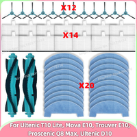 Fit For ( Ultenic T10 Lite, Mova E10, Trouver E10, Proscenic Q8 Max, Ultenic D10 ) Parts Main Roller Side Brush Filter Mop Cloth