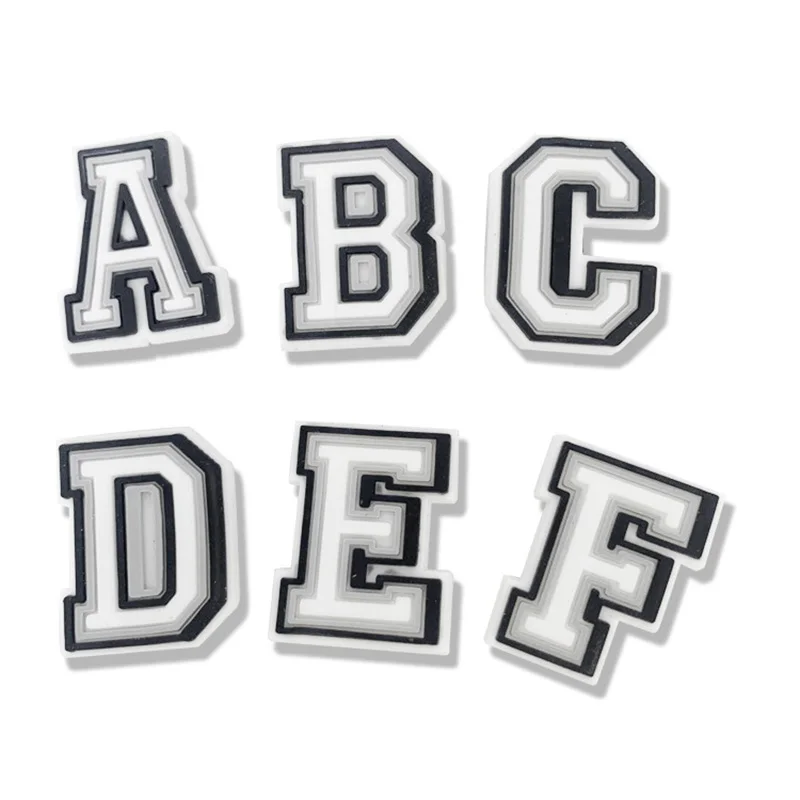 Shoe Charms Decorations for 1pcs Alphabet Letter Pins Boys Girls Kids Women Charm Xmas Gifts Favors Shoe Accessories