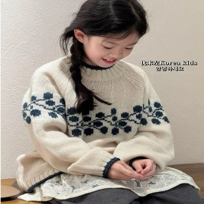 الفتاة الخريف الشتاء سترة الدفء رشاقته طويلة الأكمام بلايز الجاكار مريحة البلوز 7 إلى 12 سنة ملابس الأطفال عادية #2