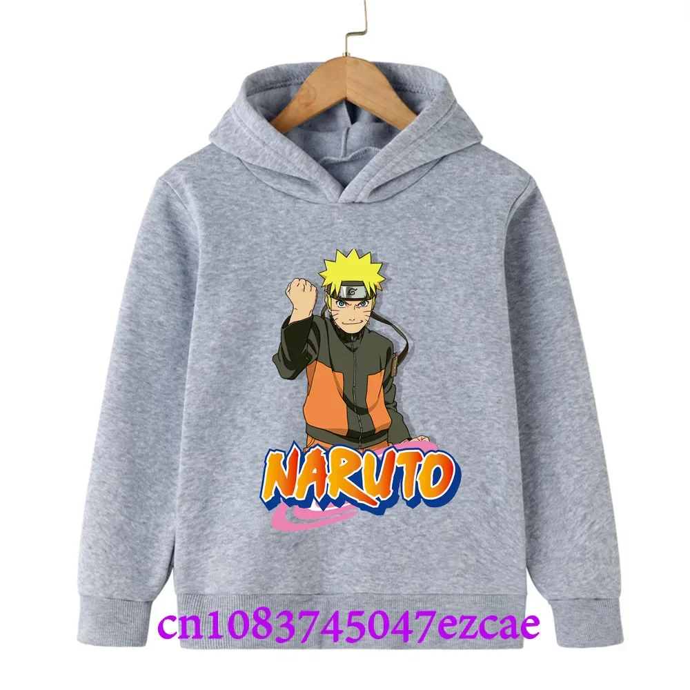 NARUTO Spring And Autumn Childrens Hoodie Shirt Cartoon Print Children Sportswear Sweater Jacket Baby Set Children's Blouse baby