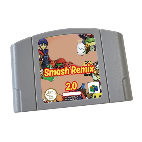 Imagen 2 del producto Tarjeta tipo cartucho de videojuego Super Smash Brothers REMIX V2.0 - Modelo compatible N64 - Inglés - Versión EE. UU. Y UE