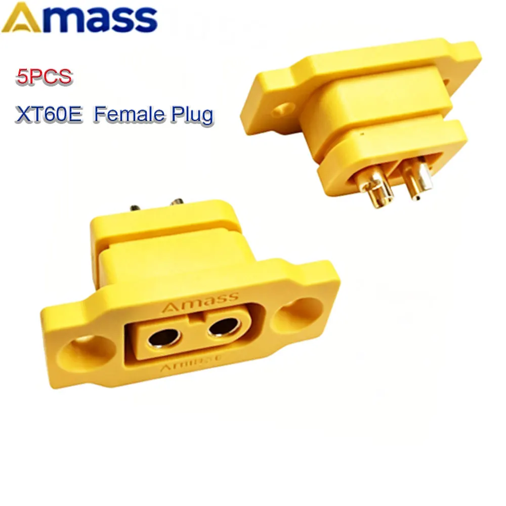 Amass XT60E-F Panel Mount XT60 Connector Male Female Plug Gold Plated For RC Drone ESC Battery Power Cable