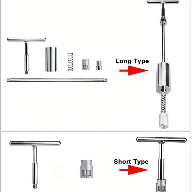 Car Dent Repair Kit, Get Professional Results With Our Metal T-Handle Puller And Plastic Glue Tabs! (Without Glue Gun)