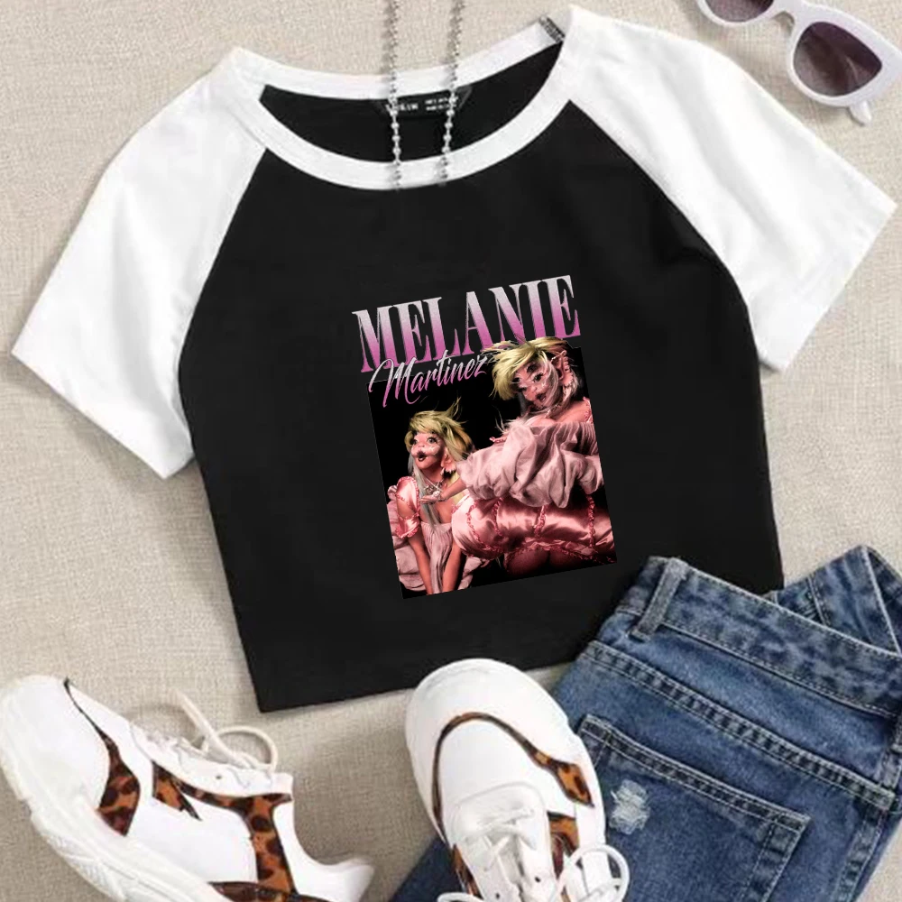 

Melanie Martinez The Trilogy Tour 2024 Crop Tops T-Shirt Girls Fans Gift Regular O-Neck Short Sleeves Fashion Super-short Casual