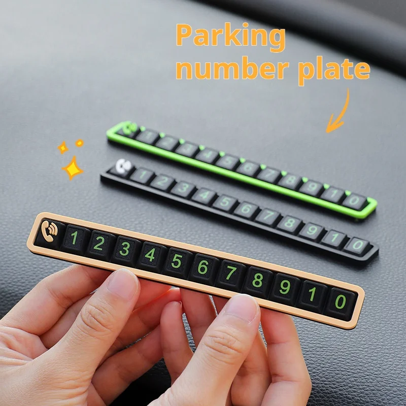 

Car Temporary Parking Card Phone Number Card Plate Telephone Number Stop Luminous Parking Aid Garage Car Accessoires Interior