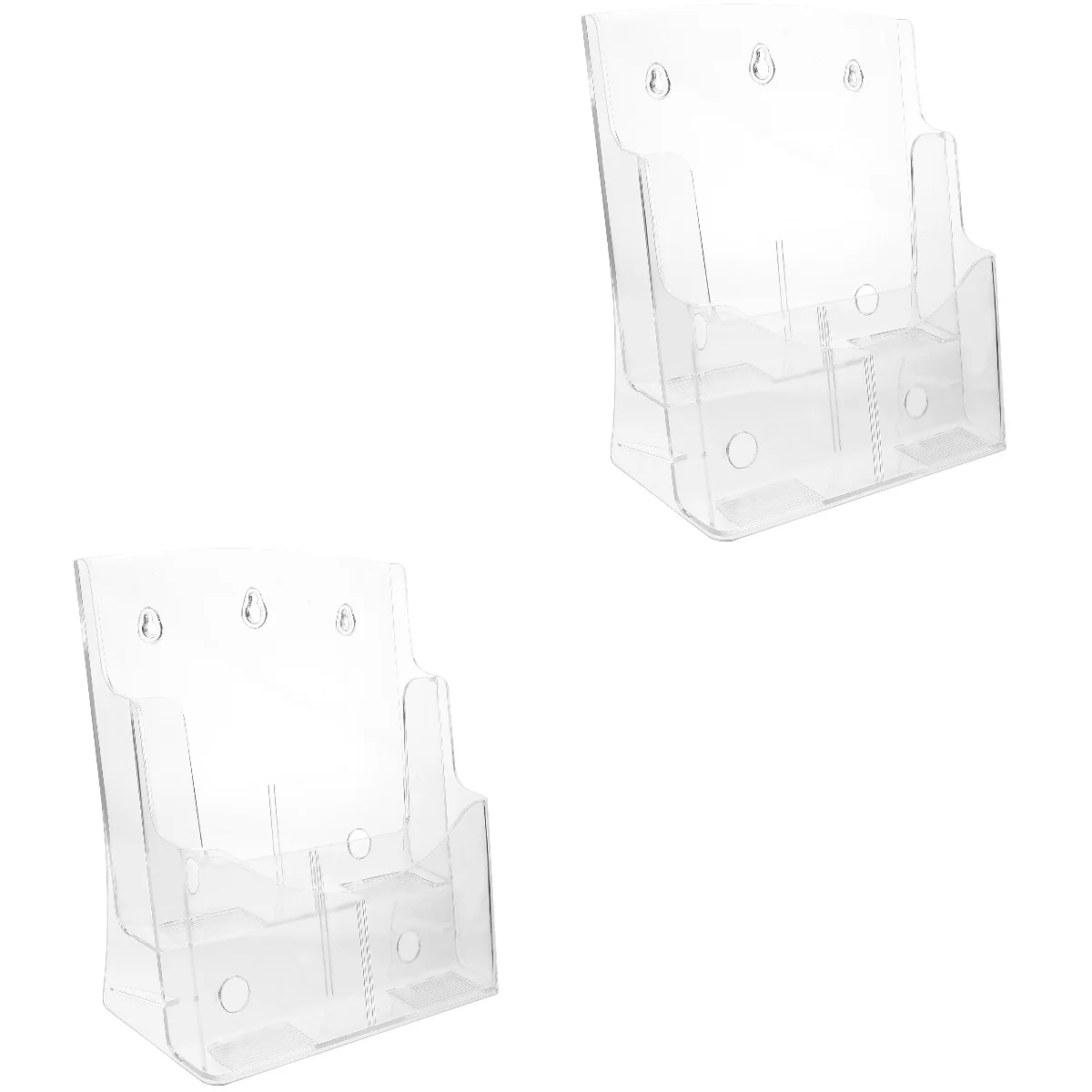 

2pcs Magazine Holder Office File Organizer Clear Brochures Holder Wall Pamphlets Holder brochure holder clear