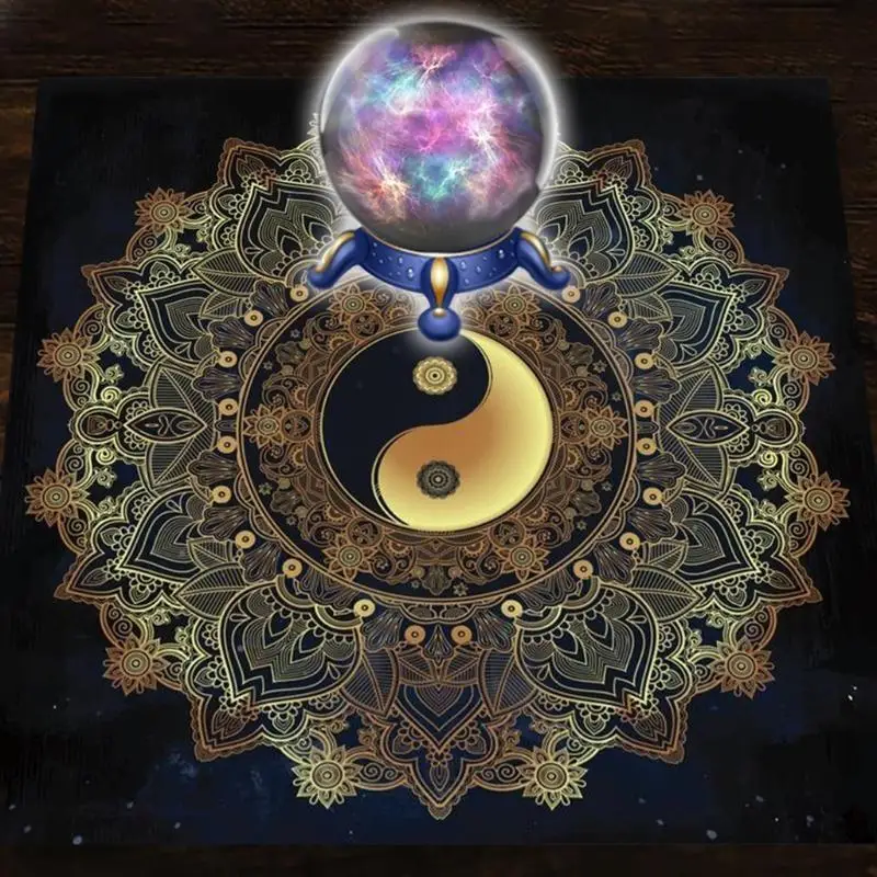 652F لوحة ألعاب لوحة أوراكل فلكية غطاء الطاولة بطاقة حصيرة التكهنات مفرش المائدة #3