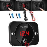 12V-24V LED Digital Voltmeter Waterproof Voltage Gauge Meter Battery Tester With Digital Touch Display Panel For Car Boat Marine