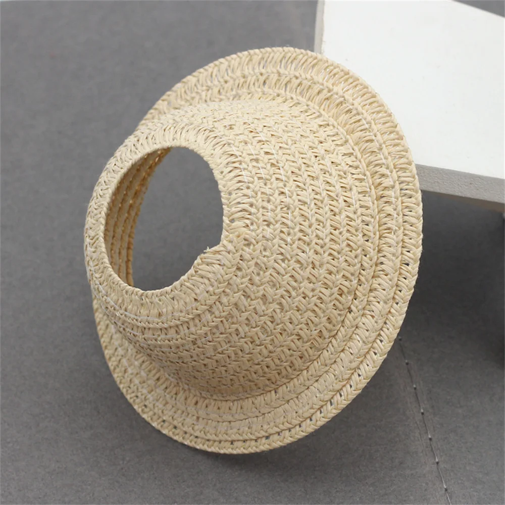 

Colored Empty Straw Hat For 17cm Ropa Labubu Lovely Mini Doll'S Clothes Outfit Accessories