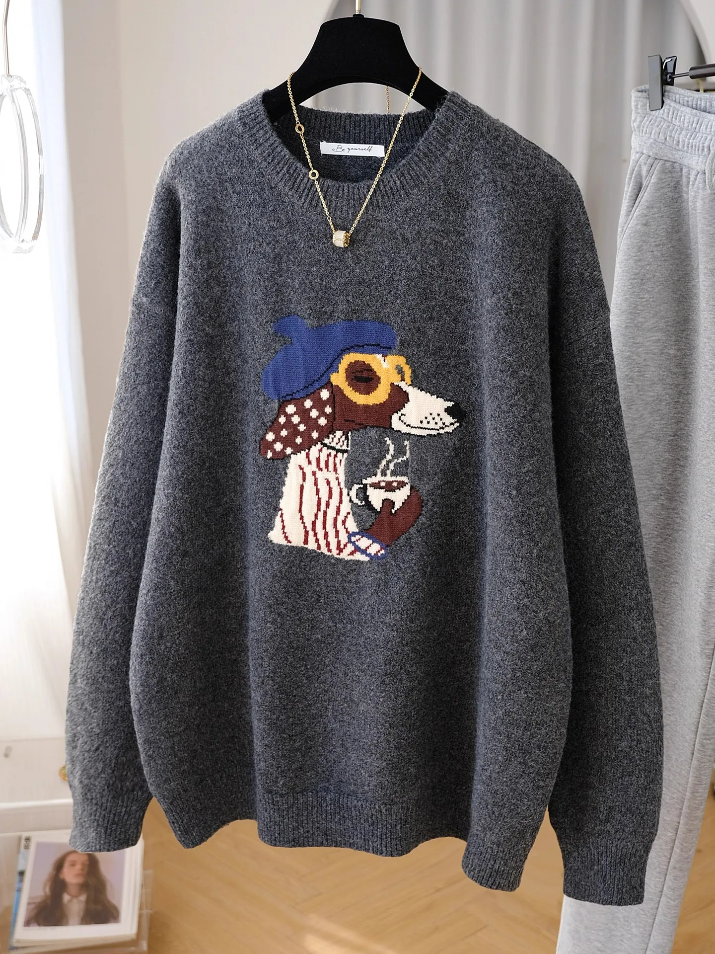 

Cozy Lazy Sle Women's Knitwear Mid-Length Overhead Soft Thi Winter Sweater Autumn Winter Season Polyester Fiber Long Sve