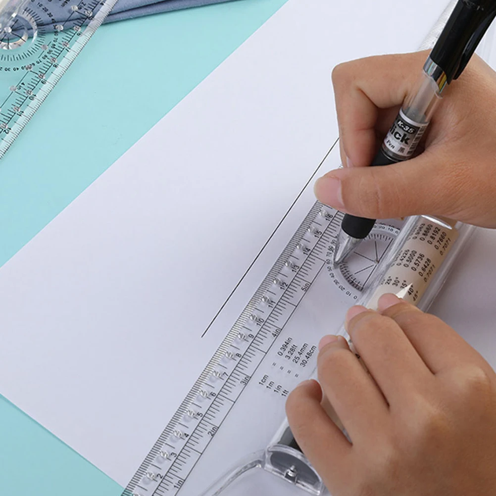 

2pcs Parallel Ruler Drafting Rolling Slide Rulers Balancing Artists Students Mathematics Drawing Tools Plastic Scale Design