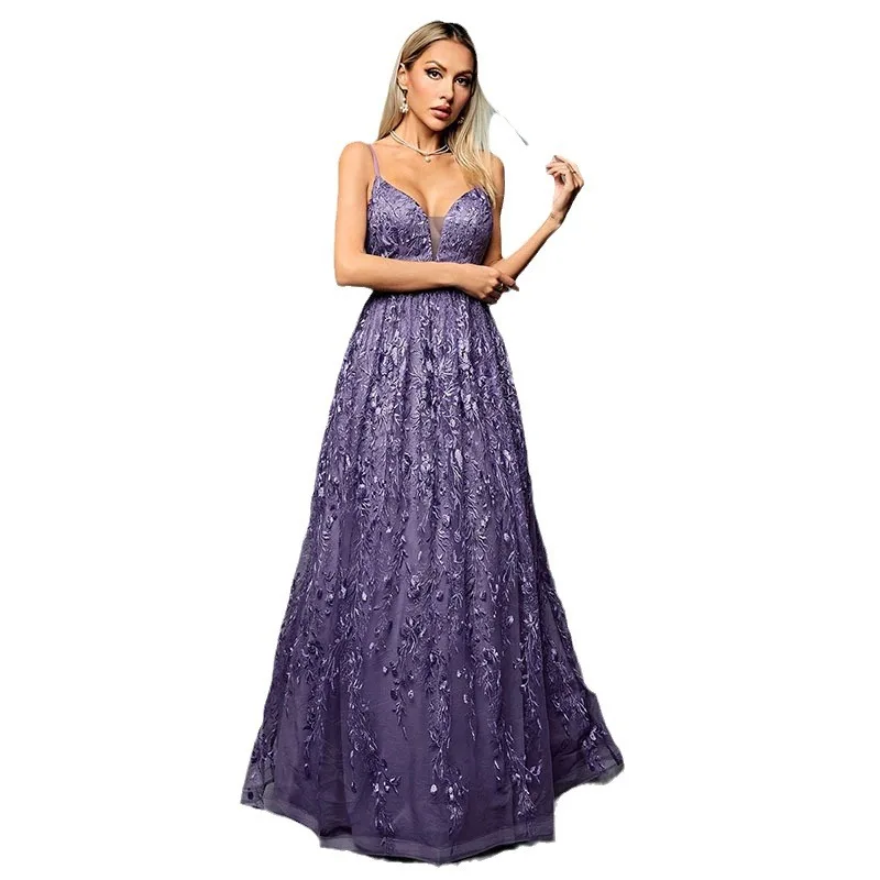 Vestido de noche boda Dr banquete presentador Cany reunión anual disfraz de coro reunión falda larga cumpleaños Dr