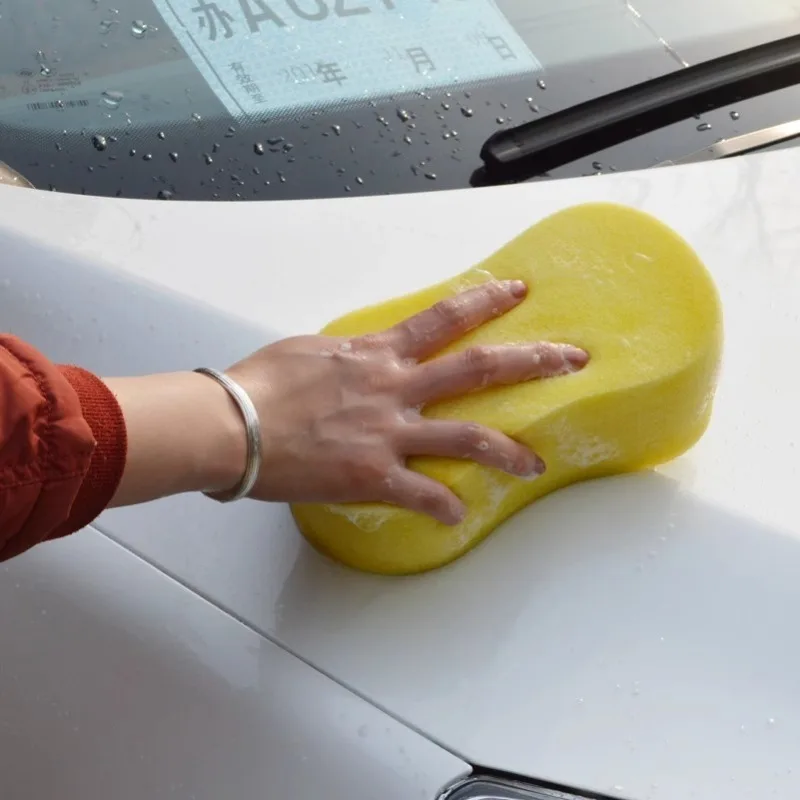 Oversized Thick 8-Shaped Coral Sponge Car Wash Wax Pad Non-Scratch Foam Washing Tool Auto Exterior Detailing Care Accessory