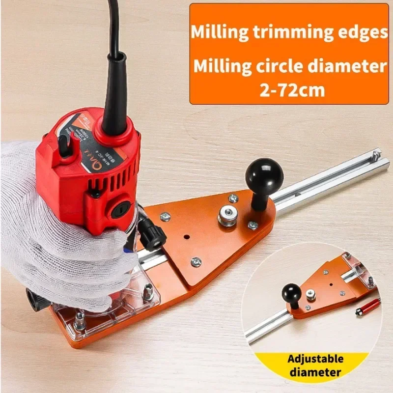 Circle Guide Kit Router Circle Cutter Jig Chamfer, Edge Trimming, Slotting, Milling Circular