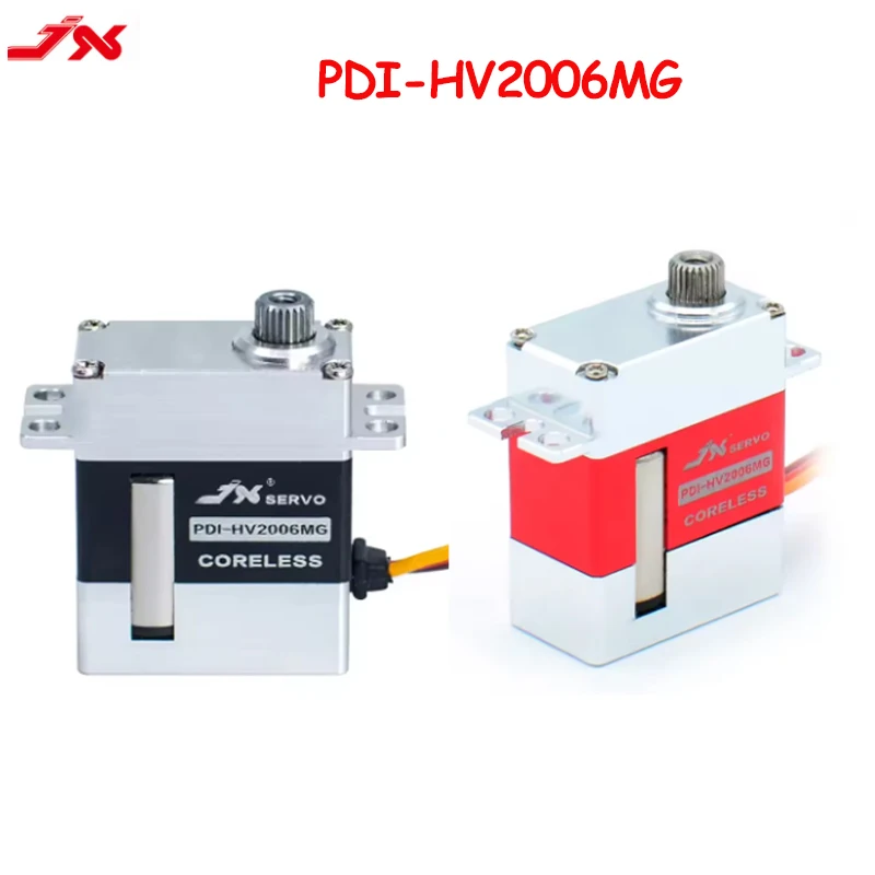 JX Servo PDI-HV2006MG 6,2 kg engranaje de Metal CNC completo sin núcleo HV Servo Digital para RC planeador 500 clase Heli cola y plato cíclico