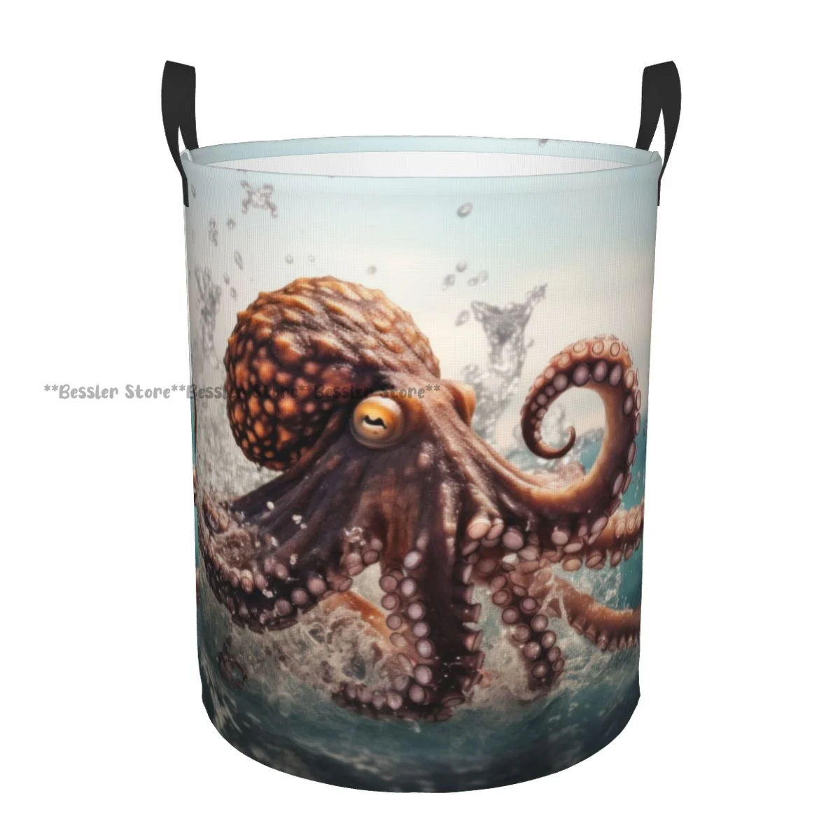 

Octopus In Sea Laundry Basket Folding Dirty Clothes Toys Storage Bucket Household