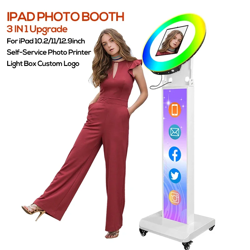 3 in 1 iPad Photo Booth Compatible with 10.2''/11