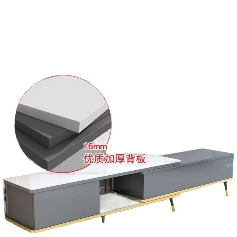 

TV cabinet coffee table, combination wine cabinet, slate glass, bedroom telescopic TV cabinet, storage, marble glass