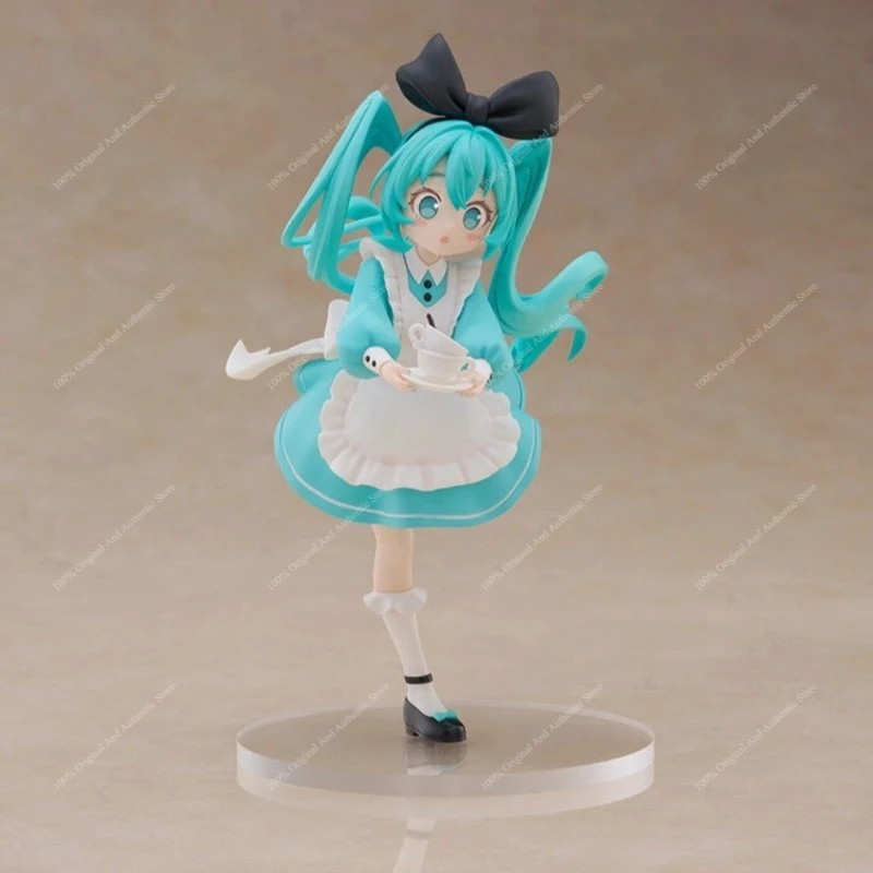 In Stock 100% Original FuRyu Hatsune Miku Desktop Fairy Alice Maid Ver. Anime Collectible Figures Desktop Home Room Decor Gifts