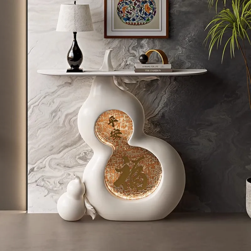 Gourd console table entrance living room feng shui villa entrance cabinet new Chinese style