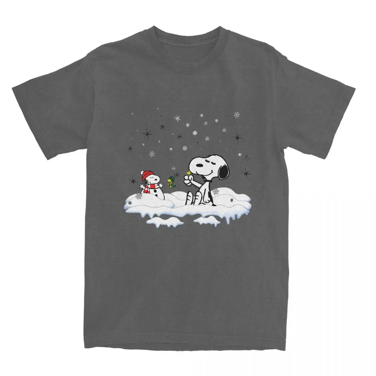 سنوبي وودستوك الفول السوداني الهزلي قميص البضائع الرجال النساء القطن رهيبة لطيف الكرتون تي شيرت ملابس قصيرة الأكمام