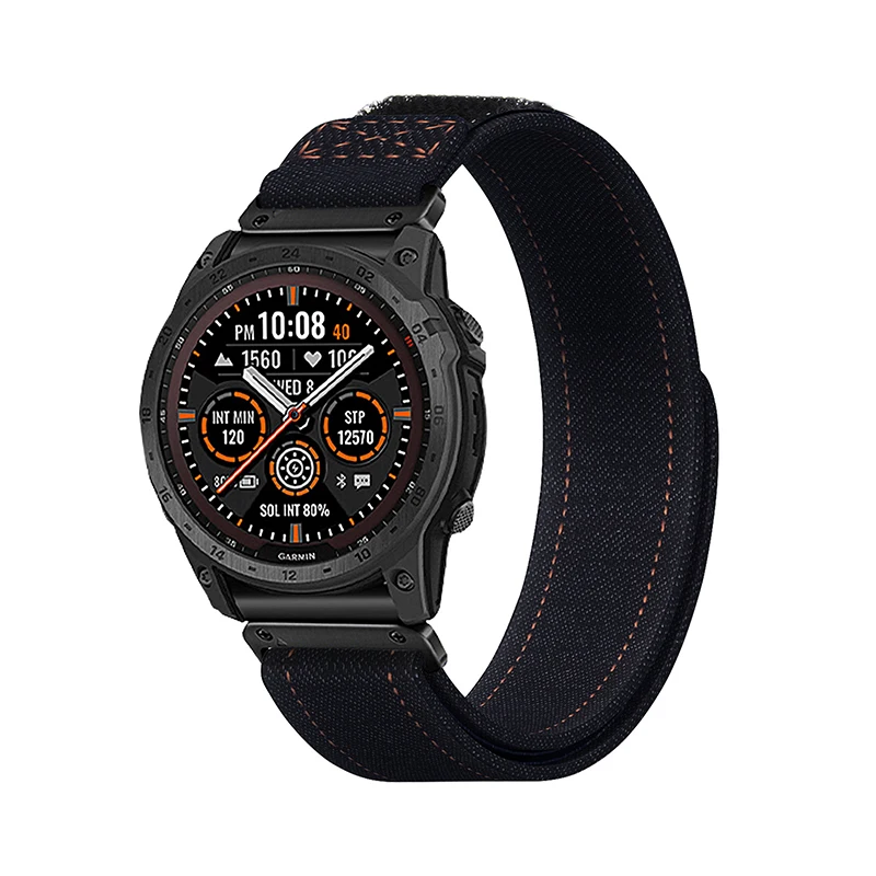 20 22 26 mm Nylon Canvas Loop Strap For Garmin Fenix 7 7X 6 X 6s Pro 5s 5X Plus 3 3HR 945 Instinct 2 2s 2x Enduro Quickfit Band