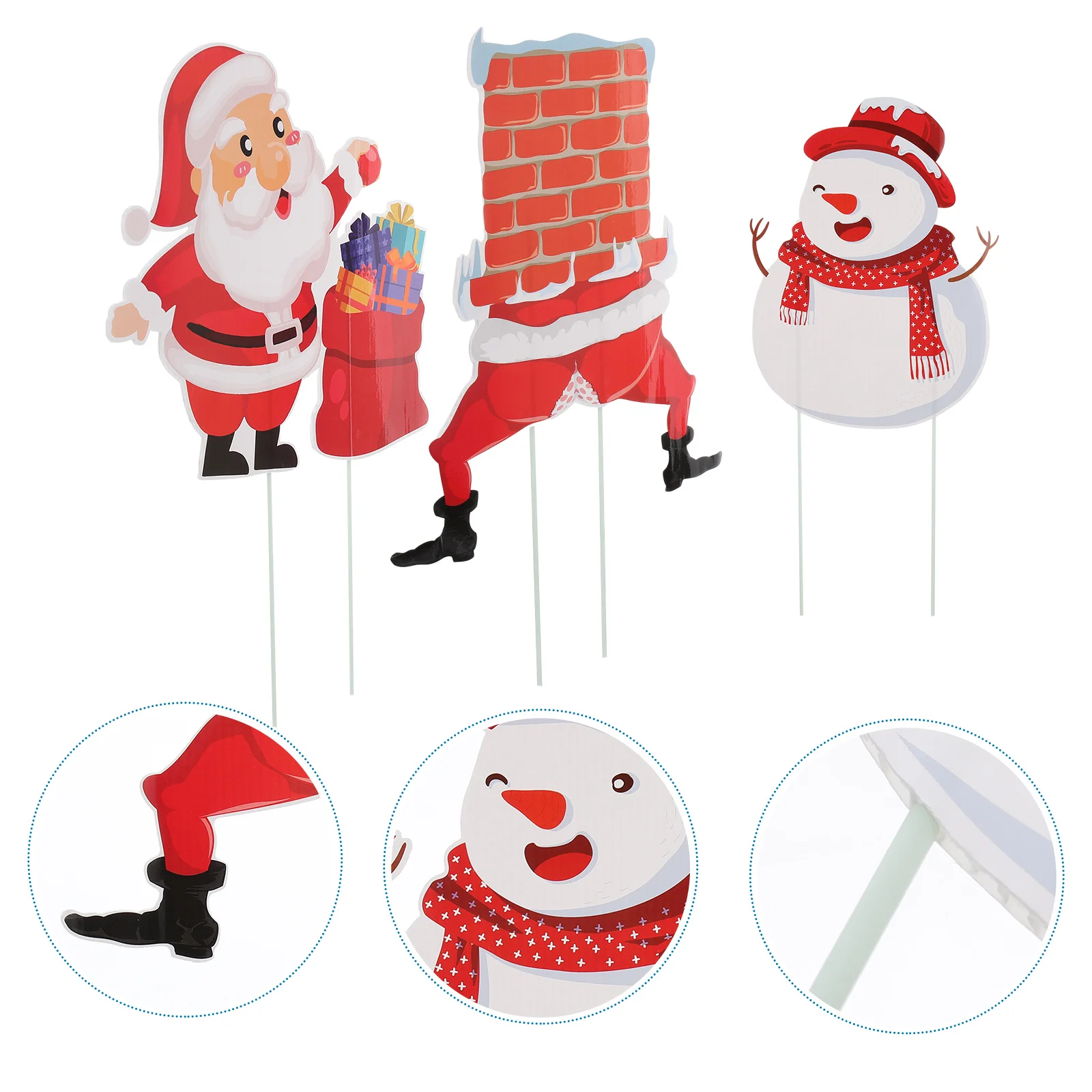 3 قطعة علامات ساحة عيد الميلاد حديقة الزينة في الهواء الطلق حديقة مثالية عطلة احتفالية جو عيد الميلاد ساحة علامات #6