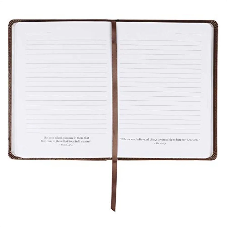 Regalos de arte cristiano Diario de piel sintética marrón para séos los planes Jeremías 29:11 Versículo de la Biblia Inspiration Flexcover de tamaño manual