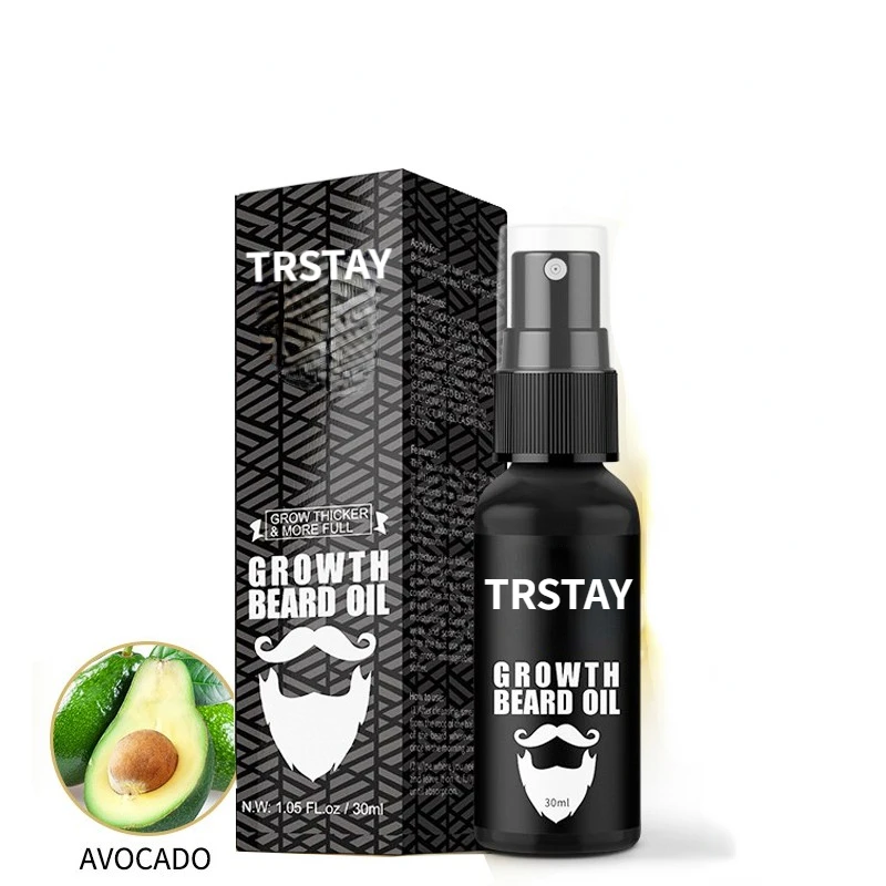 Dla mężczyzn olejek na porost brody Grow Beard grubsze pełne zagęścić olejek do brody włosów Spray do włosów laserowy wzrost żeń-szenia oleju