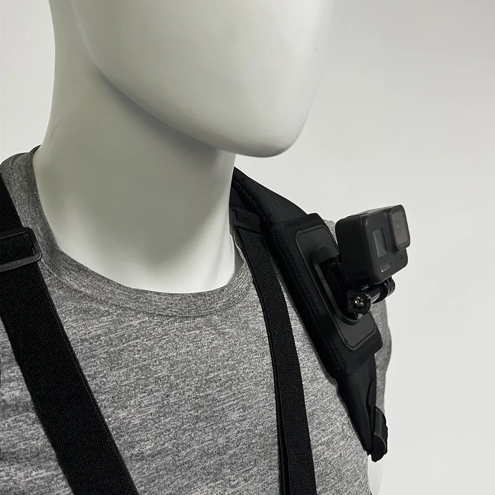 Correa de hombro para mochila, hebilla giratoria de 360 °, montaje de liberación rápida para GoPro Hero 12, 11, 10, 9, 8, Dji Action 4, 3, accesorio para cámara