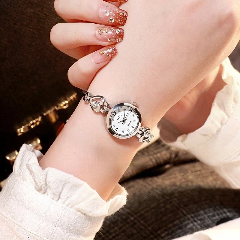 Women Heart Bracelet Watch Rose Gold Quartz Watch Wristwatch Women Dress Casual Bracelet Watches Gift Accessories Watch Only