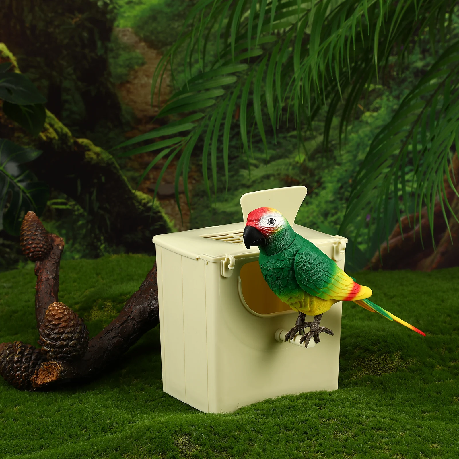 

2Pcs Bird Breeding Boxes Plastic Sturdy Hanging Nesting Box Parakeet Cage Roosting Houses for Birds Garden Porch