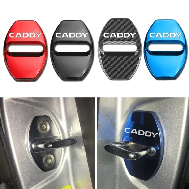 For Volkswagen CADDY Logo Jetta MK4 RLine Polo Golf Passat Tiguan Stainless Steel Anti-rust 4Pcs Car Door Lock Protection Covers